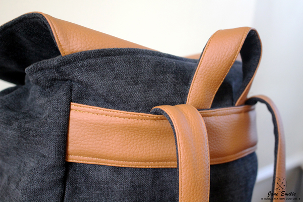 Sac à dos femme simili cuir et velours