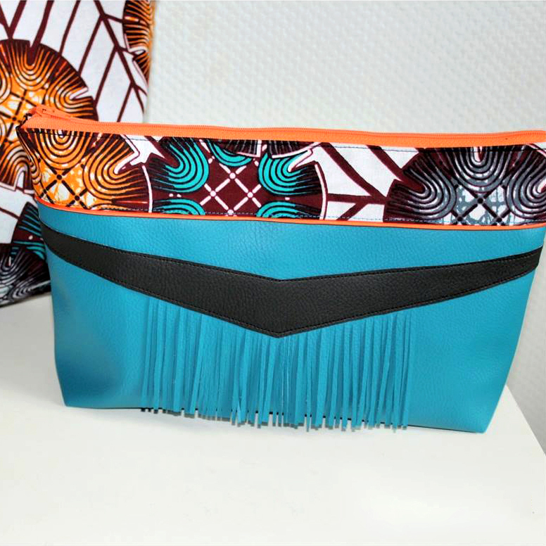tutoriel pochette à franges Praia patron pochette à franges
