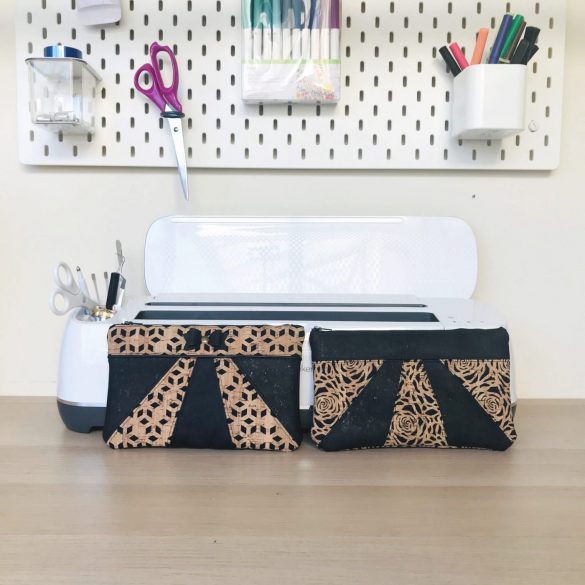 decoupe simili cuir cricut maker pochette liege