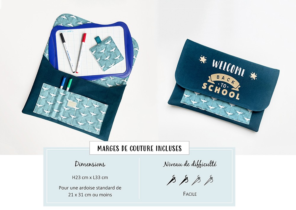 patron pochette ardoise