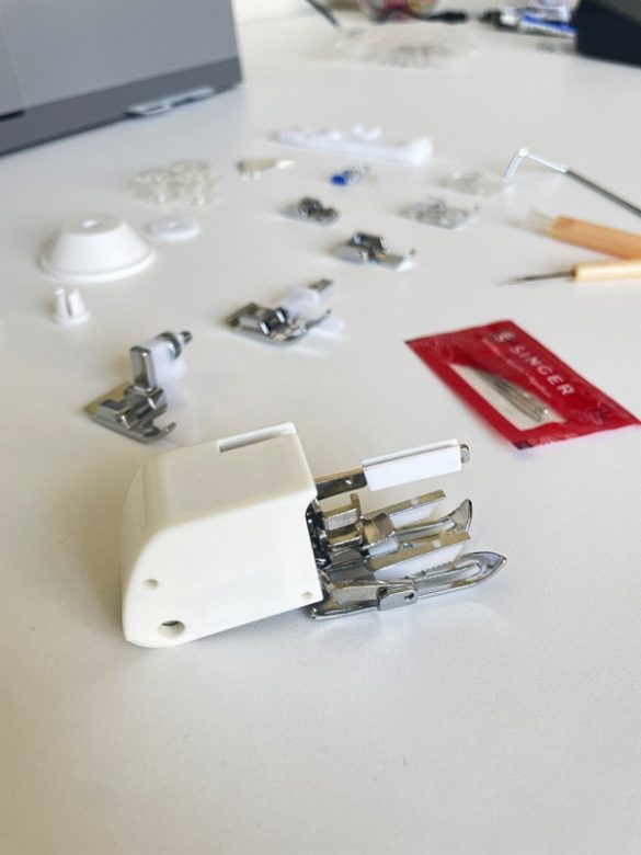 machine a coudre simili cuir