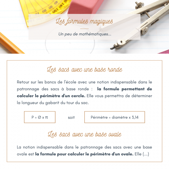 formation patronnage sacs